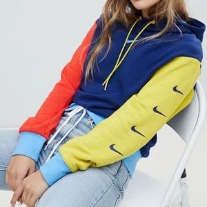 Nike color block swoosh hoodie